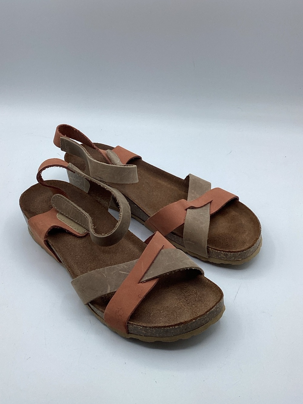 Genuine leather Italian Brown Strappy walking Sandals